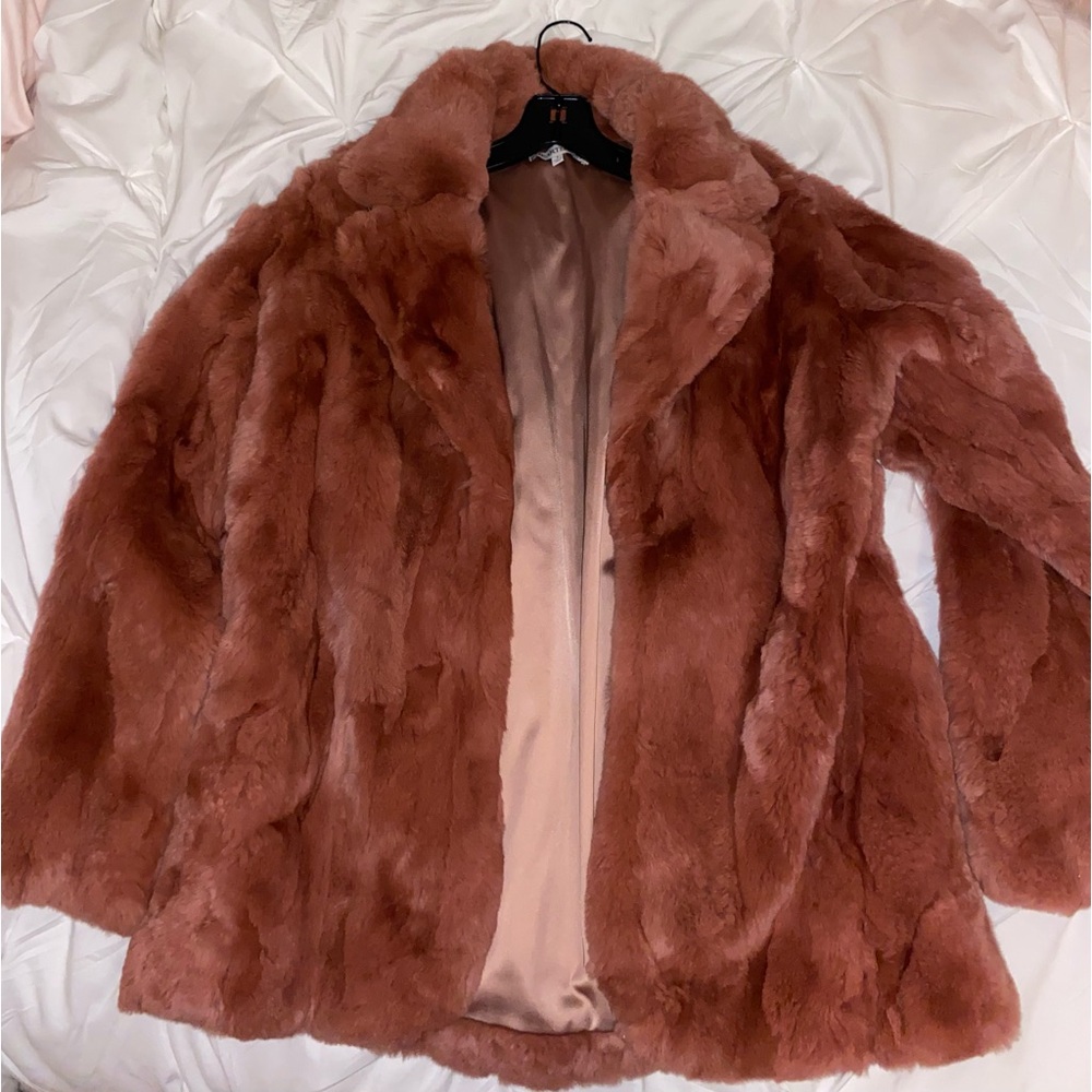 Heart loom Faux Fur Coat US small